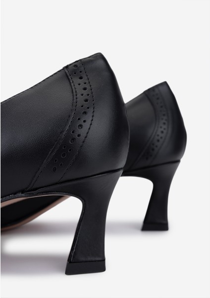 Canapé Kadın Hakiki Deri Siyah Topuklu Ayakkabı 1154 1648 Bn Ayk SK25-26 Nero fırsatları