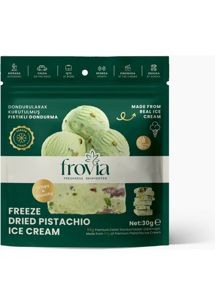 Freeze-Dried Antep Fıstıklı Dondurma – Sade 30GR
