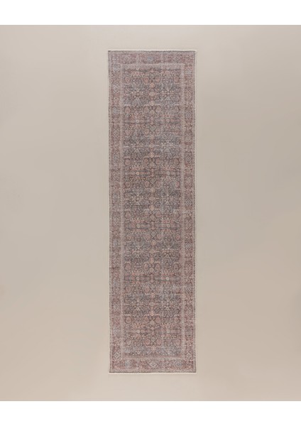 Faurel Mandala Halı - Kahverengi - 80X300 cm