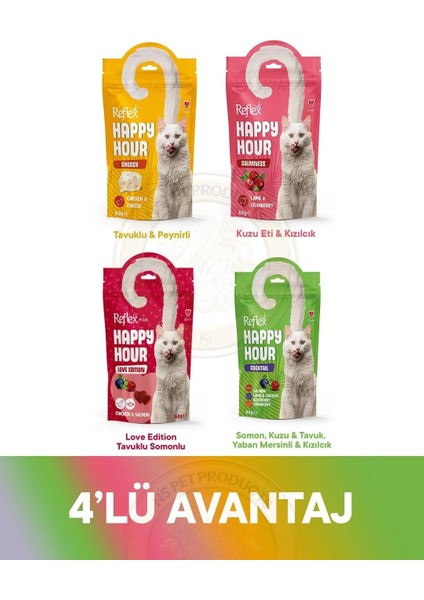 Happy Hour 4lü Avantaj2 Kedi 4X60GR