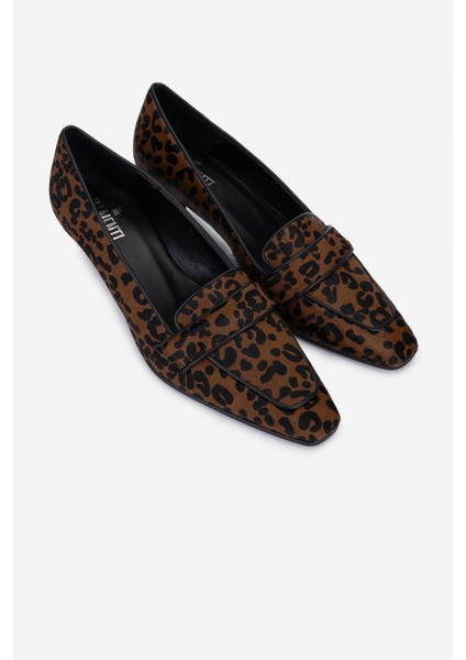 Canapé Kadın Leopar Hakiki Deri Topuklu Ayakkabı 1154 1545 Bn Ayk SK25-26 Cuoıo/nero fiyatları