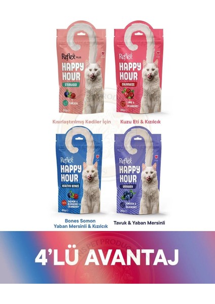 Happy Hour 4lü Avantaj1 Kedi 4X60GR