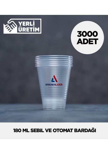 180 ml Plastik Sebil ve Otomat Bardağı 3.000 Adet
