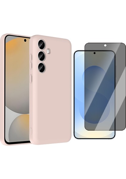 Samsung Galaxy A26 Kılıf Kamera Korumalı Kartlık Hazneli Zore Vitra Kapak + Hayalet Ekran Koruyucu