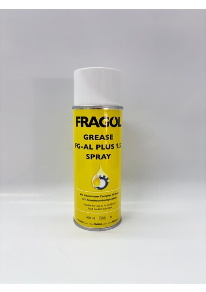 Fragol Grease Fg-Al Plus 1,5 Sentetik Gıda Onaylı Zincir Yağı Spreyi-400 ml- Şeffaf