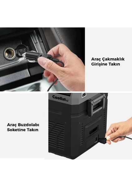 CLT12DC Kompresörlü Araç Buzdolapları Için 12V/24V Üniversal Çakmaklık Kablosu modelleri