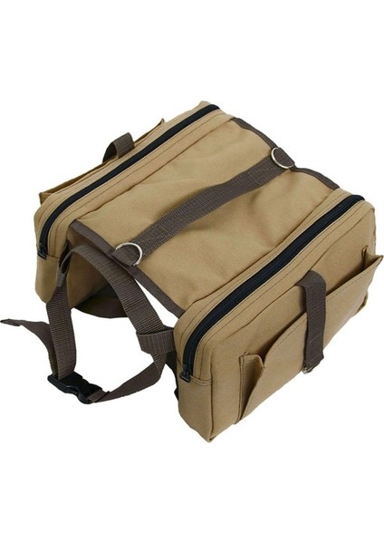 Köpek Yürüyüşü Sırt Çantası Nefes Alabilen Kamp Eyer Çantası Yan Cepli Dayanıklı (Yurt Dışından)