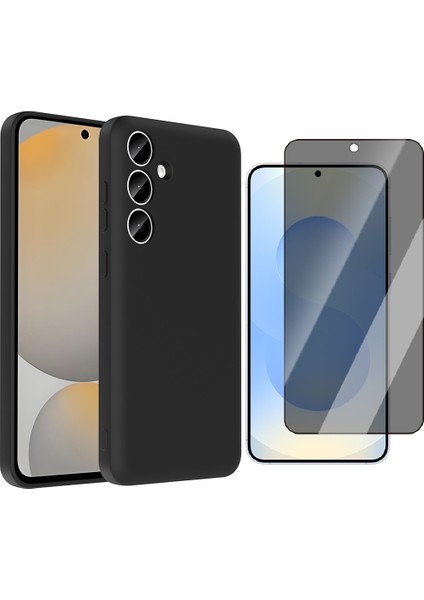 Samsung Galaxy A26 Kılıf Kamera Korumalı Kartlık Hazneli Zore Vitra Kapak + Hayalet Ekran Koruyucu