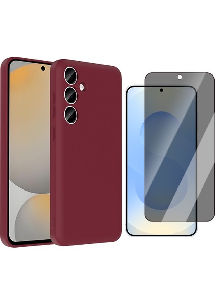 Samsung Galaxy A26 Kılıf Kamera Korumalı Kartlık Hazneli Zore Vitra Kapak + Hayalet Ekran Koruyucu