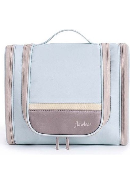 Gökyüzü Mavi Büyük Kapasiteli Kadınlar Seyahat Kozmetik Çantası Essentials Asılı Banyo Saklama Çantası (11 cm * 23 cm * 25 Cm) (Yurt Dışından)