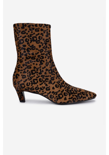 Canapé Kadın Hakiki Deri Bej Topuklu Bot 1154 2912 Bn Bot SK25-26 Cuoıo