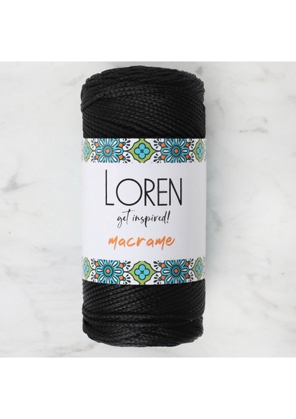 Loren Macrame Siyah El Örgü Ipi - Rm 001 - 34323