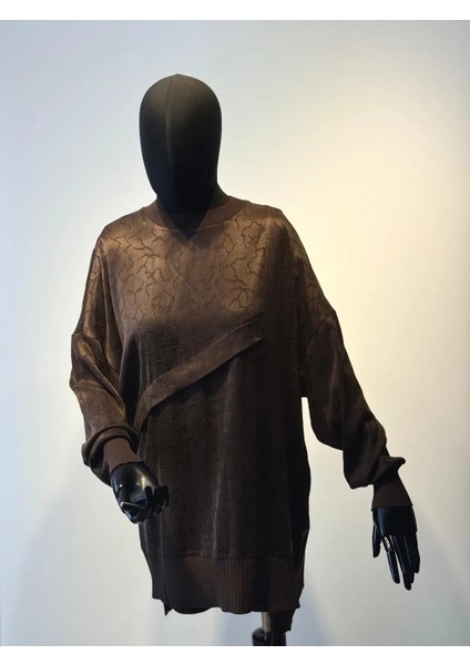 Nuss Y3003 Önü Verev Ribanalı Vegan Ipek Tunik fiyatları