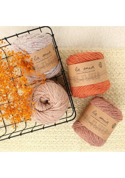 La Mia Re-Tweed Gül Kurusu Melanj El Örgü Ipi - L1 fırsatları