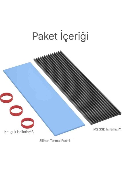 M.2 2280 SSD Nvme Notebook (Laptop) Uyumlu Soğutucu Alüminyum Alaşımlı Isı Emici Pasif Soğutucu -Termal Pad Yeni Nesil fiyatları