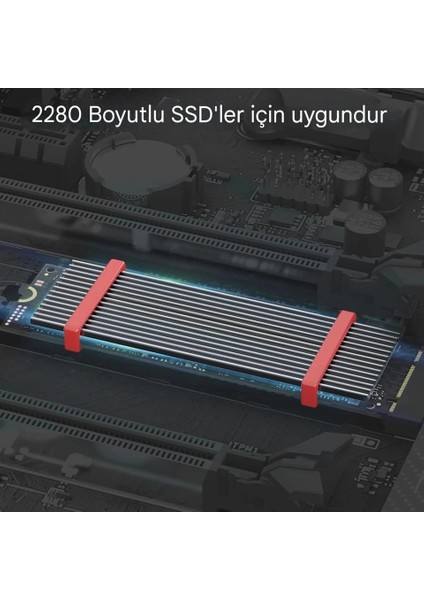 M.2 2280 SSD Nvme Notebook (Laptop) Uyumlu Soğutucu Alüminyum Alaşımlı Isı Emici Pasif Soğutucu -Termal Pad Yeni Nesil indirimleri