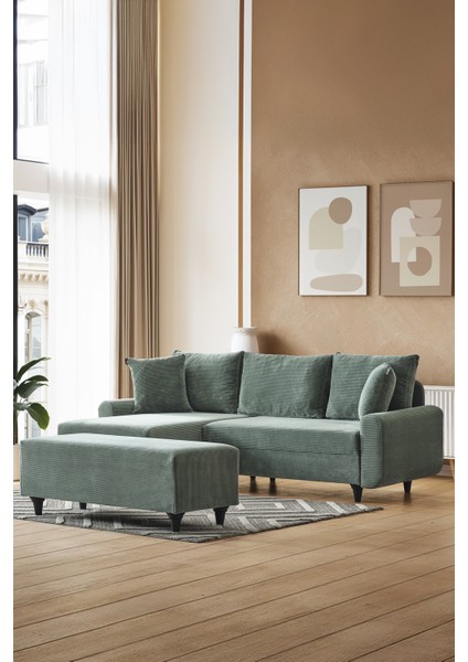 Corner Flavia Köşe Takımı Puflu