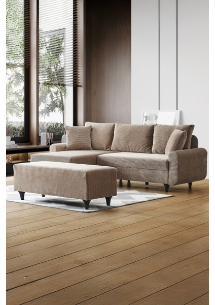 Corner Flavia Köşe Takımı Puflu