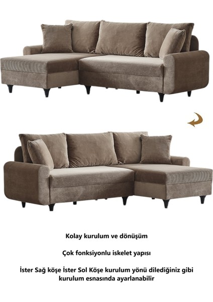 Corner Flavia Köşe Takımı Puflu indirimleri