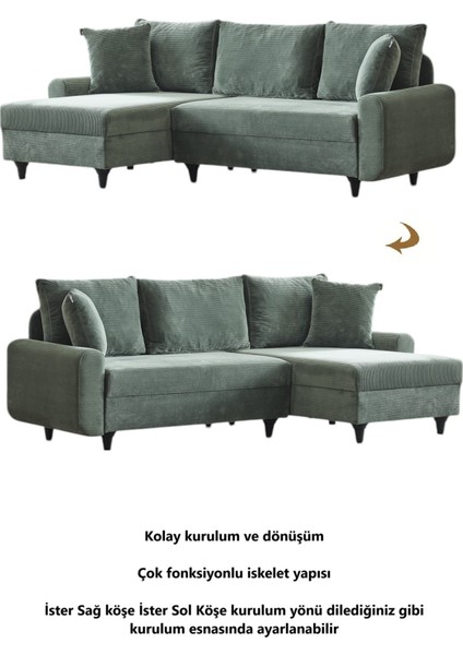 Corner Flavia Köşe Takımı Puflu indirimleri