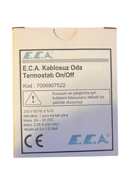 ERT-176 Rf Kablosuz Termostat - Bağlantı Kabloları Dahil Set modelleri