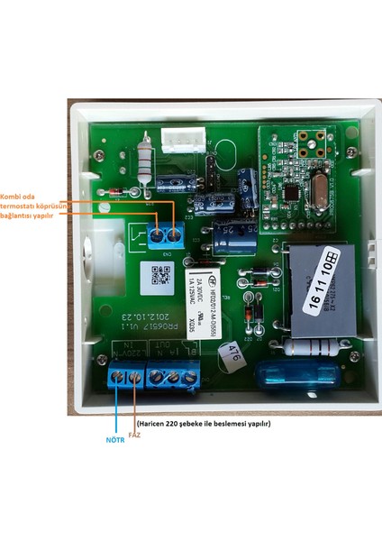 ERT-176 Rf Kablosuz Termostat - Bağlantı Kabloları Dahil Set