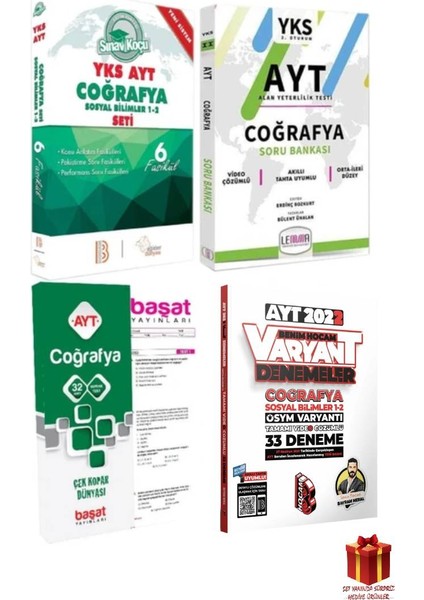 Benim Hocam YKS-AYT Coğrafya Sosyal Bilimler+Lemma AYT Coğrafya Soru B+Başat Yaprak+