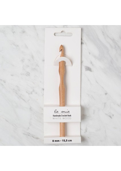 La Mia Whitewood 8 mm 15.5 cm Ahşap Yün Tığ