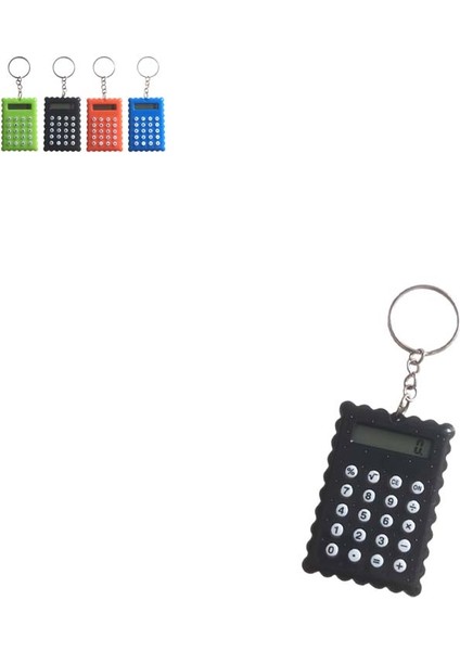 Bisküvi Şekilli Mini 8 Haneli Hesap Makinesi Anahtarlık (1 Adet) (Ebat: 5,5 cm x 3,7 Cm)