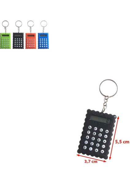 Bisküvi Şekilli Mini 8 Haneli Hesap Makinesi Anahtarlık (1 Adet) (Ebat: 5,5 cm x 3,7 Cm) fiyatları