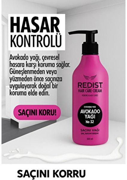 Avokado Yağlı Saç Bakım Kremi 500 ml Tüm Saç Tipleri için Yumuşatıcı Etki indirimleri