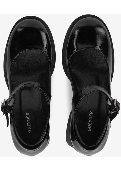 Kadın Siyah Rugan Hakiki Deri Klasik Ayakkabı 5K2UA72214 indirimleri