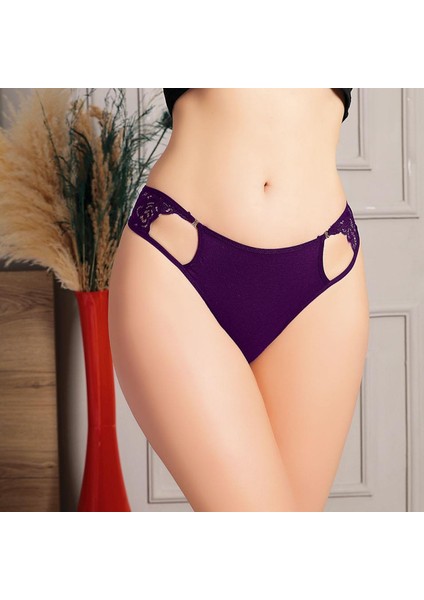 Mdb Mdbshop Lacivert Bel Kısmı Dantelli Külot