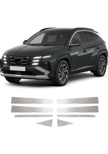 Hyundai Tucson 2005-2010 Uyumlu Krom Kapı Direği 8 Parça Paslanmaz Çelik fiyatları