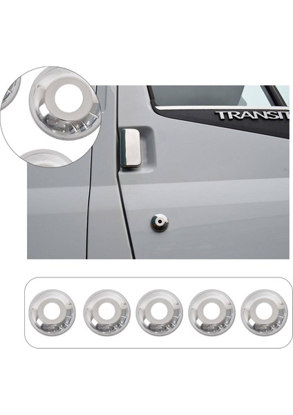 Ford Transit Uyumlu 2002-2014 Krom Kilit Açma 4 Parça Paslanmaz Çelik