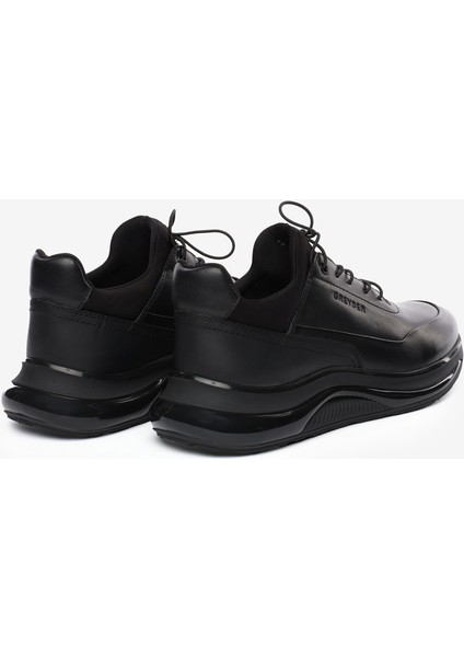 Erkek Siyah Hakiki Deri Ayakkabı 5K1SA16492