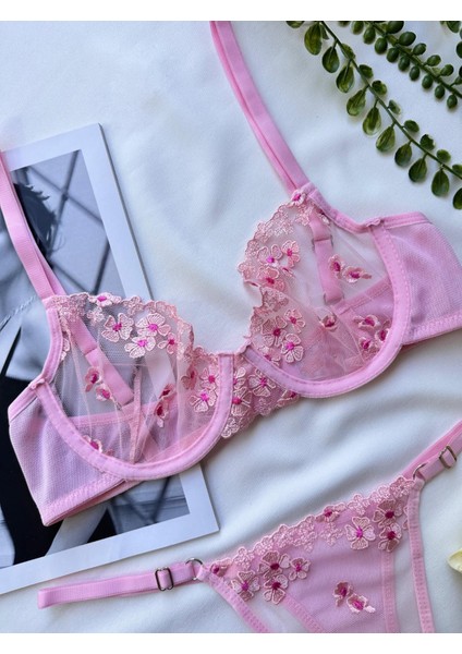 Pure Pudra Balenli Sütyen Takımı fiyatları