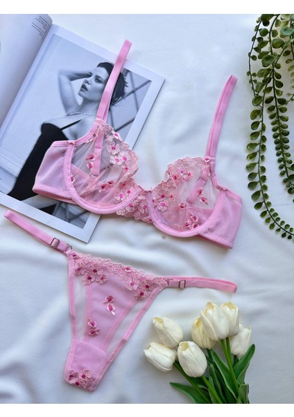 Pure Pudra Balenli Sütyen Takımı