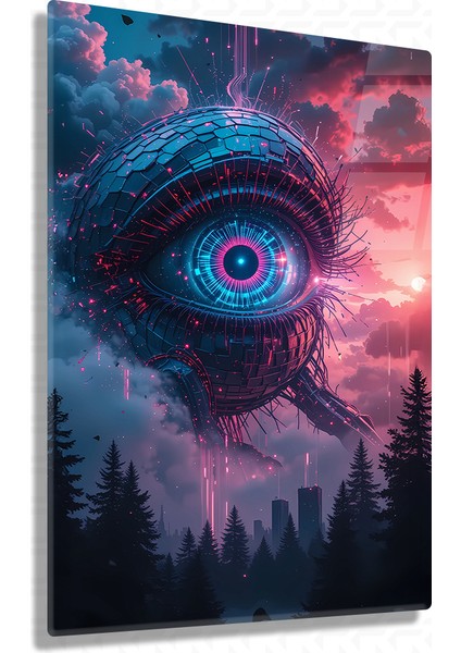 Simülasyonun Tanığı Cam Tablo