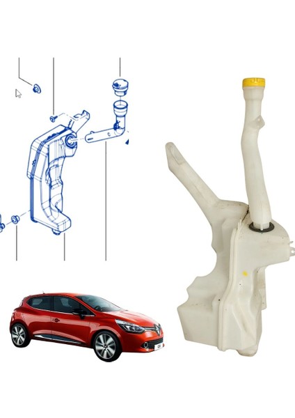 Clio 4 Su Fiskiye Deposu (Contalı + Borulu + Kapaklı) 289100179R 289152720R