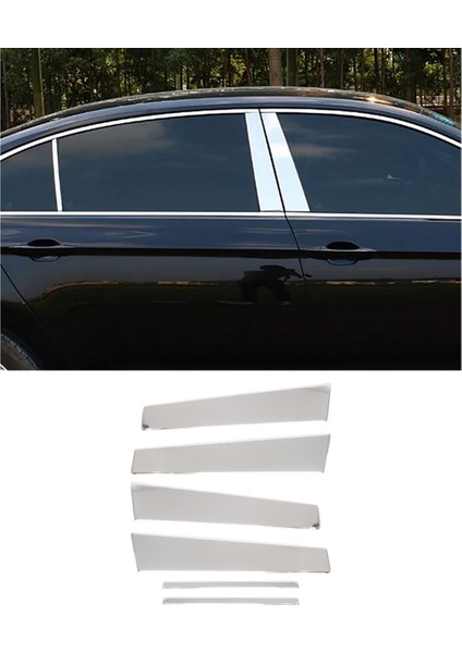 Volkswagen Passat B8 Uyumlu Krom Kapı Direği 6 Parça Paslanmaz Çelik