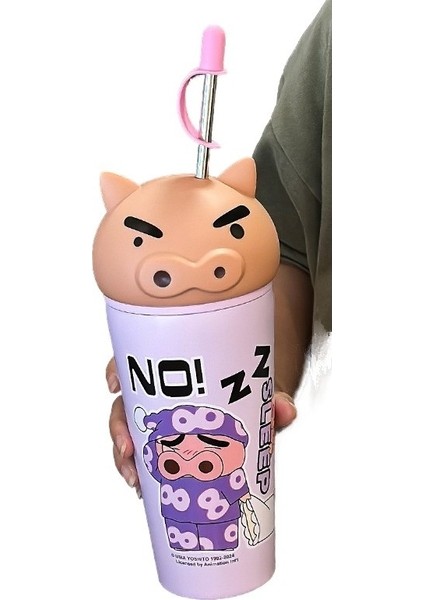 Paslanmaz Çelik Çocuk Samanlı Termos Bardak (Yurt Dışından)