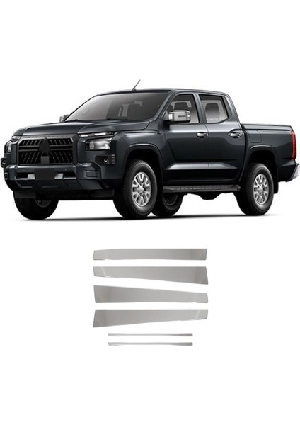 Mitsubishi L200 Uyumlu Krom Kapı Direği 6 Parça Paslanmaz Çelik fiyatları