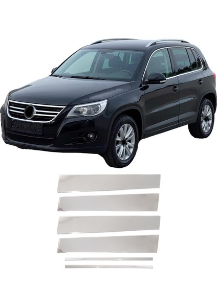 Volkswagen Tiguan Uyumlu 2007 ve Üzeri Krom Kapı Direği 6 Parça Paslanmaz Çelik fiyatları