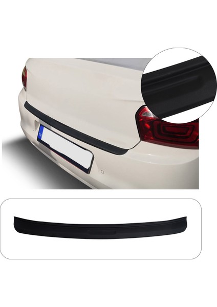 Citroen C-Elysee Uyumlu 2012 ve Üzeri Abs Geniş Arka Tampon Üstü Koruma