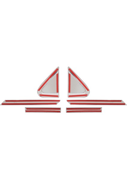 Ford Connect Uyumlu 2002 ve Üzeri Krom Ayna Üçgeni 6 Parça Paslanmaz Çelik indirimleri