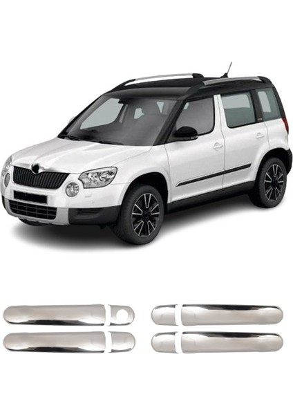 Skoda Yeti Uyumlu 2009-2017 Krom Kapı Kolu 4 Kapı Paslanmaz Çelik fiyatları