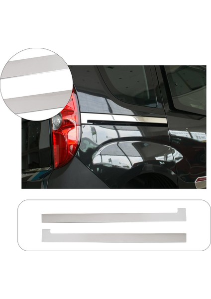 Fiat Doblo Uyumlu 2010 ve Üzeri Krom Sürgü Çıtası 2 Parça Paslanmaz Çelik