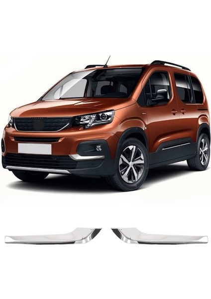 Peugeot Rifter Uyumlu 2019 ve Üzeri Krom Sis Kaşı Çerçevesi 2 Parça Paslanmaz Çelik fiyatları