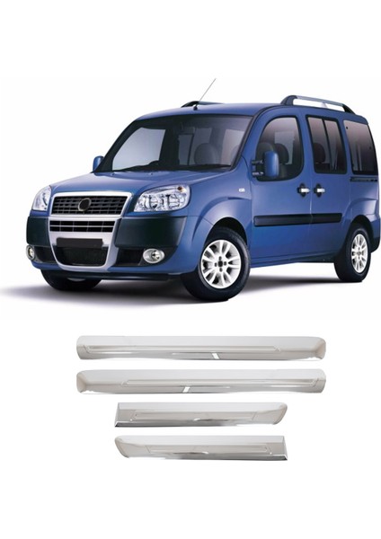 Fiat Doblo Uyumlu 2006-2010 Krom Yan Kapı Çıtası 4 Parça Paslanmaz Çelik fiyatları